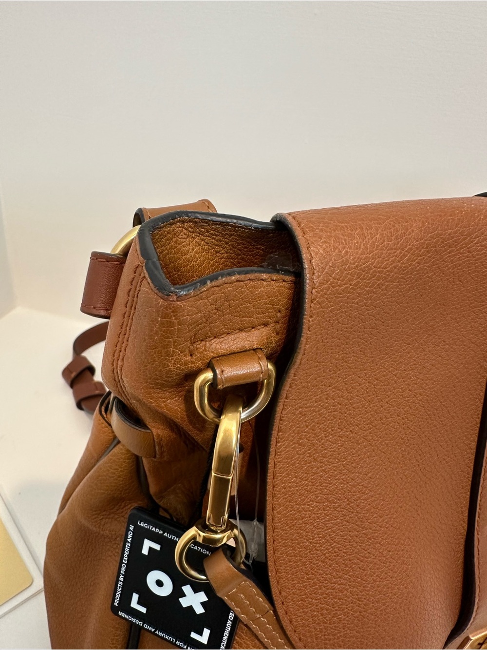 AUTHENTIC Chloe Lexa medium shoulder bag in tan leather - Picture 8 of 17